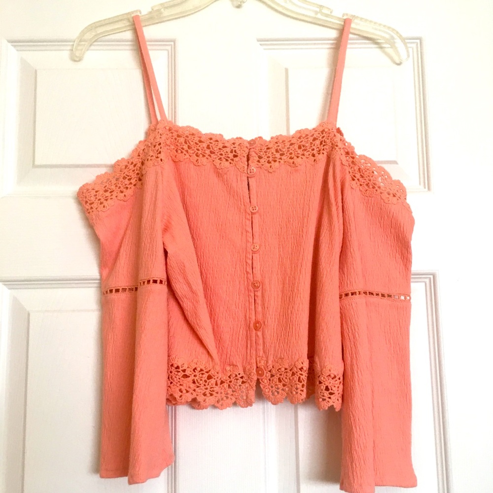 Peachy color Topshop Crop Top